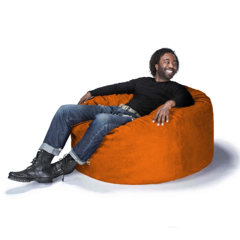 Jaxx 4 Foot Saxx Large Bean Bag Chair and Lounger for Teens and Adults   Microsuede