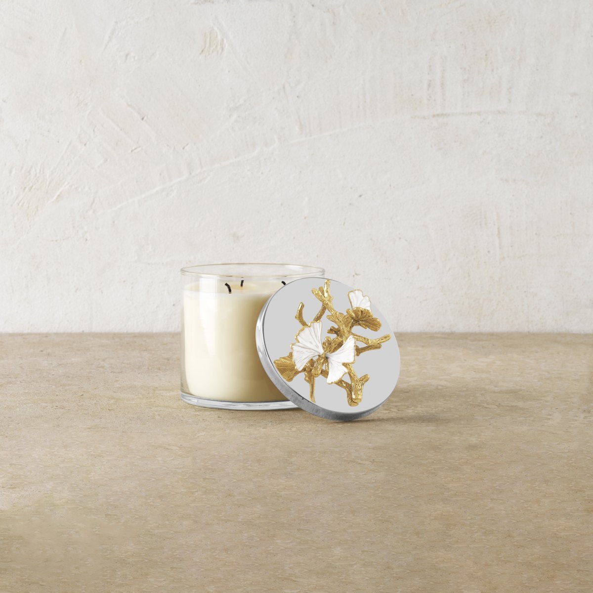 Butterfly Ginkgo Gold Candle