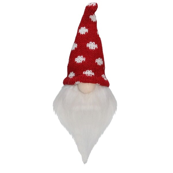 5 Red and White Santa Gnome with Polka Dot Hat Tabletop Christmas Decoration