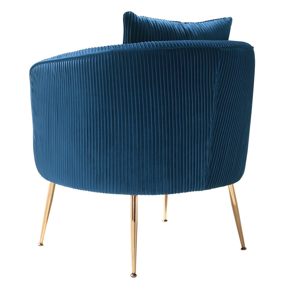 Art Leon Modern Velvet Accent Barrel Chair