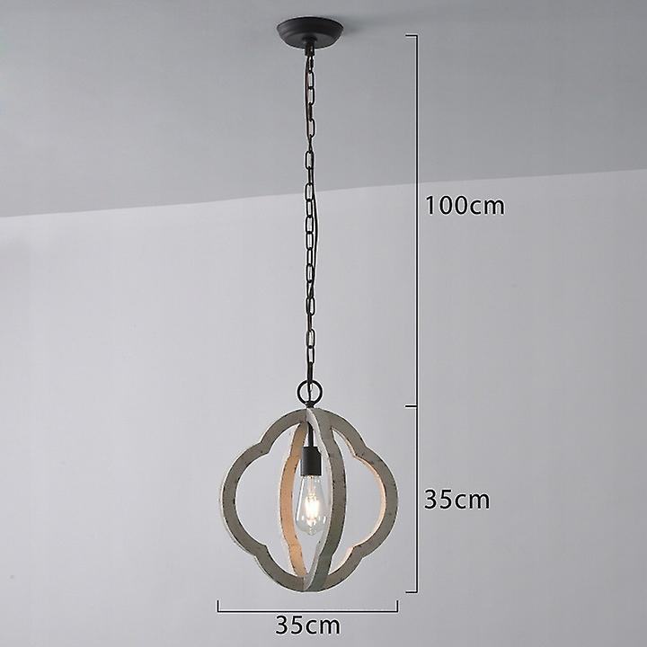 Phube Wooden Pendant Lamp Small Countryside Chandelier