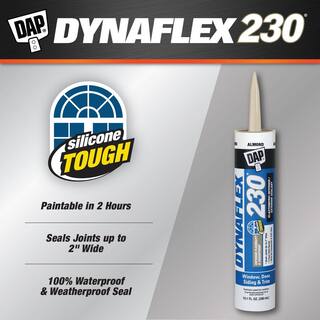 DAP Dynaflex 230 10.1 oz. Almond Premium Latex ExteriorInterior Window Door and Trim Sealant (12-Pack) 7079818288