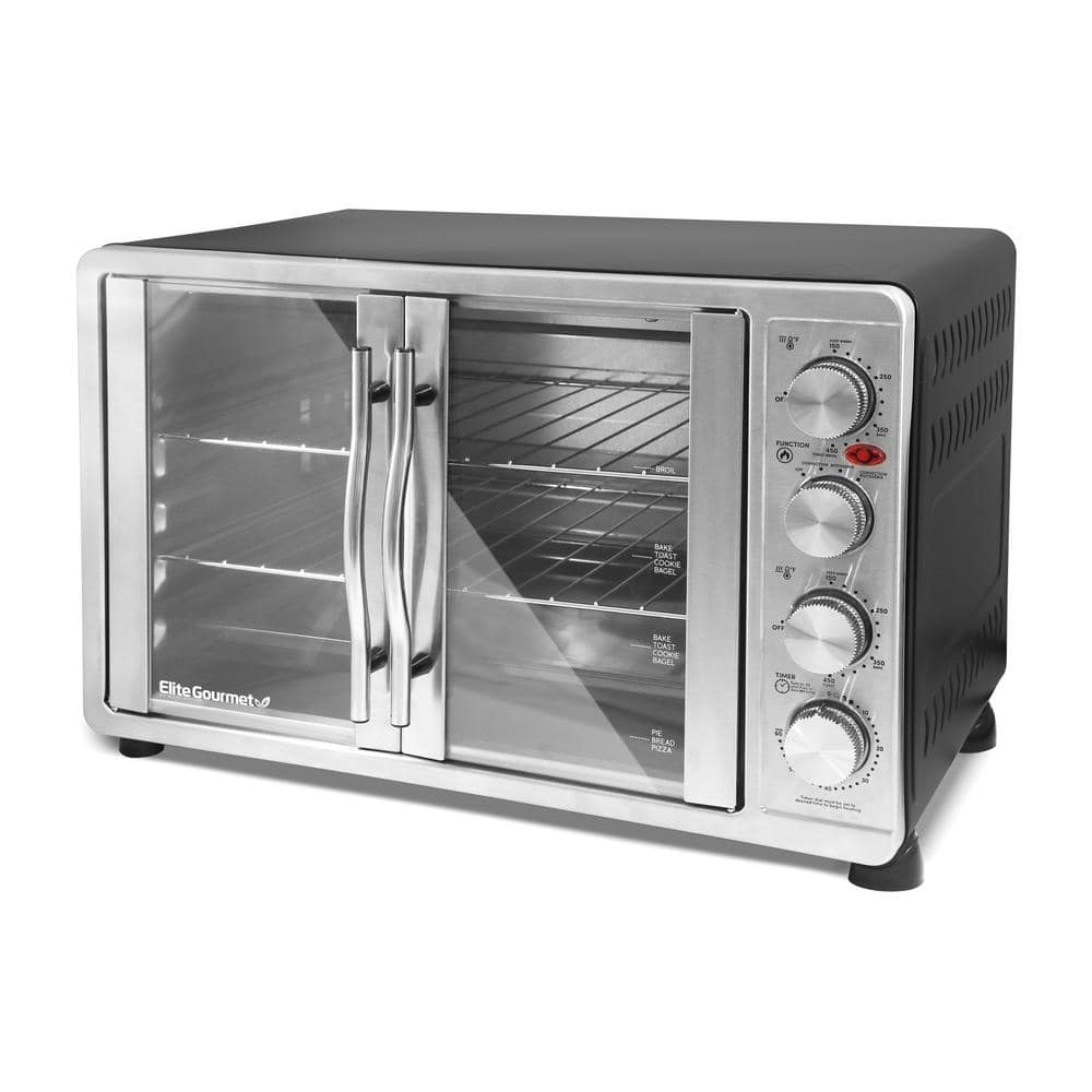 Maximatic Elite Platinum Double Door Oven with Rotisserie and Convection Silver ETO4510B