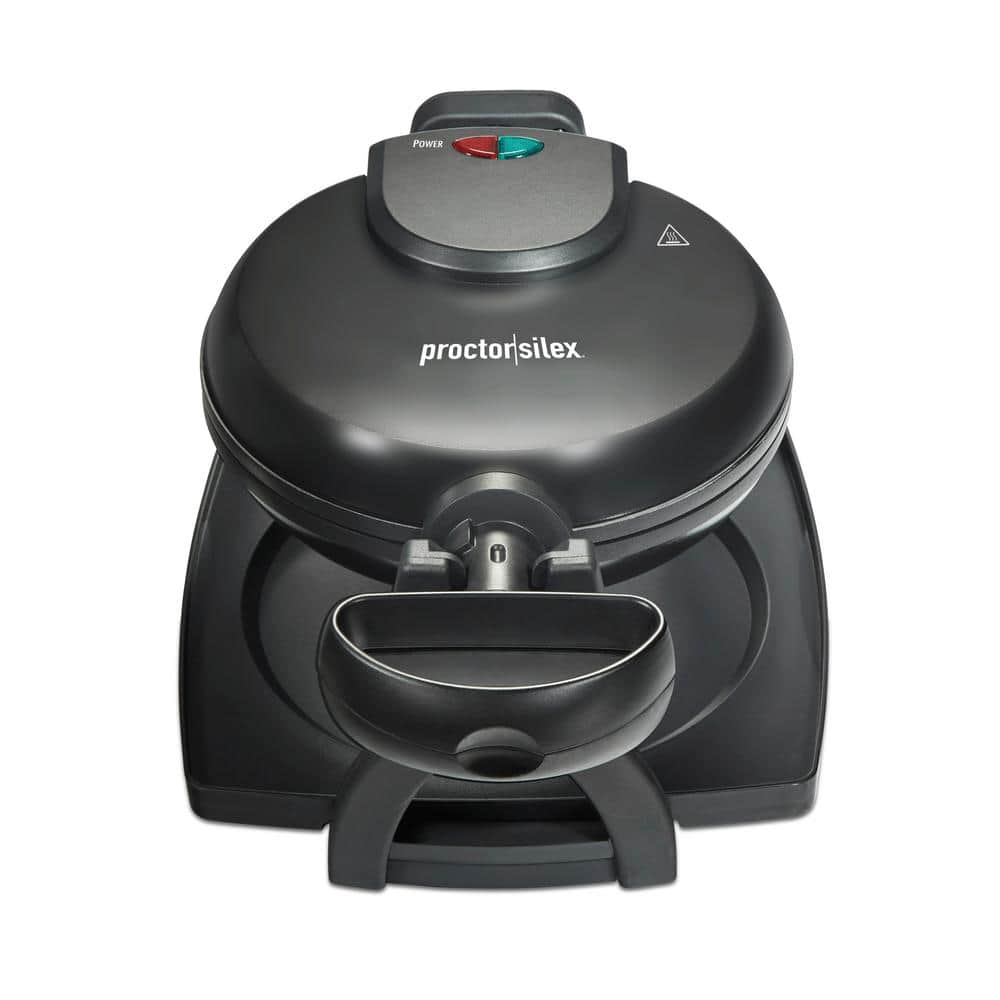 Proctor Silex 800-Watt Single Waffle Black Belgian Flip Waffle Maker 26090PS