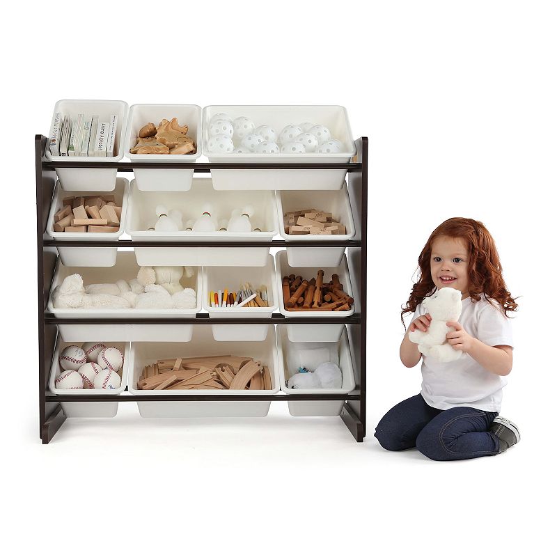 Humble Crew Toy Organizer with 12 Plastic Bins