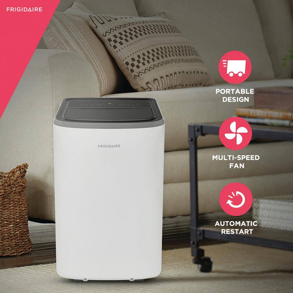 Frigidaire 14000 BTU HeatCool Portable Room Air Conditioner with Dehumidifier in White FHPH142AC1