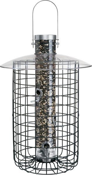 Droll Yankees B7 Sunflower Domed Cage Shelter Bird Feeder， 20-in