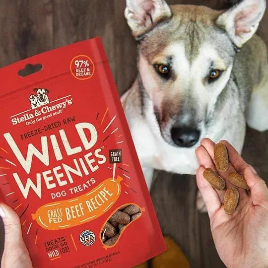 Stella and Chewy Wild Weenies Raw Beef Freeze Dried Raw Dog Treats;