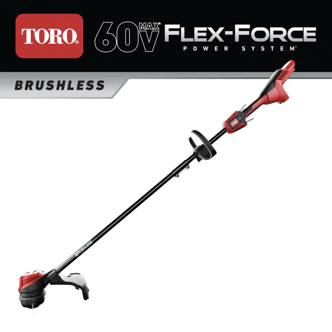 Toro 60V Max Lithium-Ion Brushless Cordless 15 in. / 13 in. String Trimmer， Tool Only