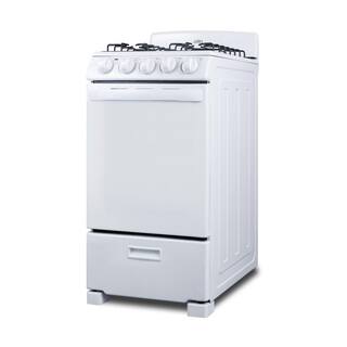 Summit Appliance 20 in. 2.3 cu. ft. Gas Range in White RG200WS1