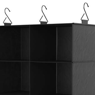 ClosetMaid 34.76 in. H Charcoal Black Fabric Hanging Closet Organizer with 6 Shelves 20507