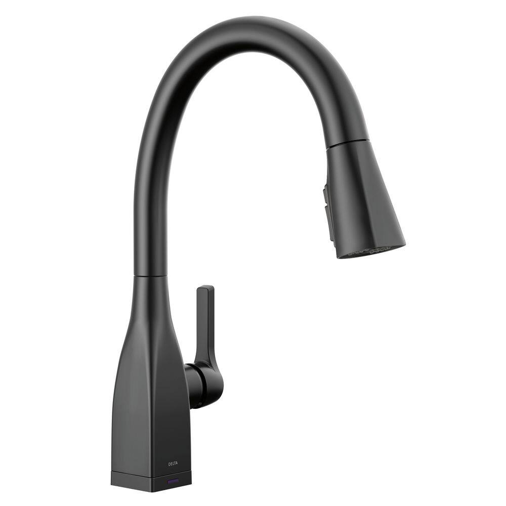 Delta Mateo Single-Handle Pull-Down Sprayer Kitchen Faucet with Touch2O Technology in Matte Black 9183T-BL-DST