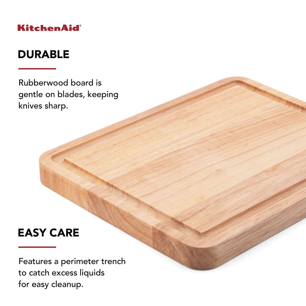 KitchenAid Classic Wood Cutting Board  8x10 Inch  Natural   8x10 Inch