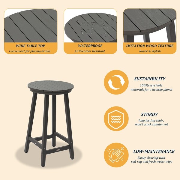 Outdoor Bar Table HIPS Plastic Bistro Table for Patio