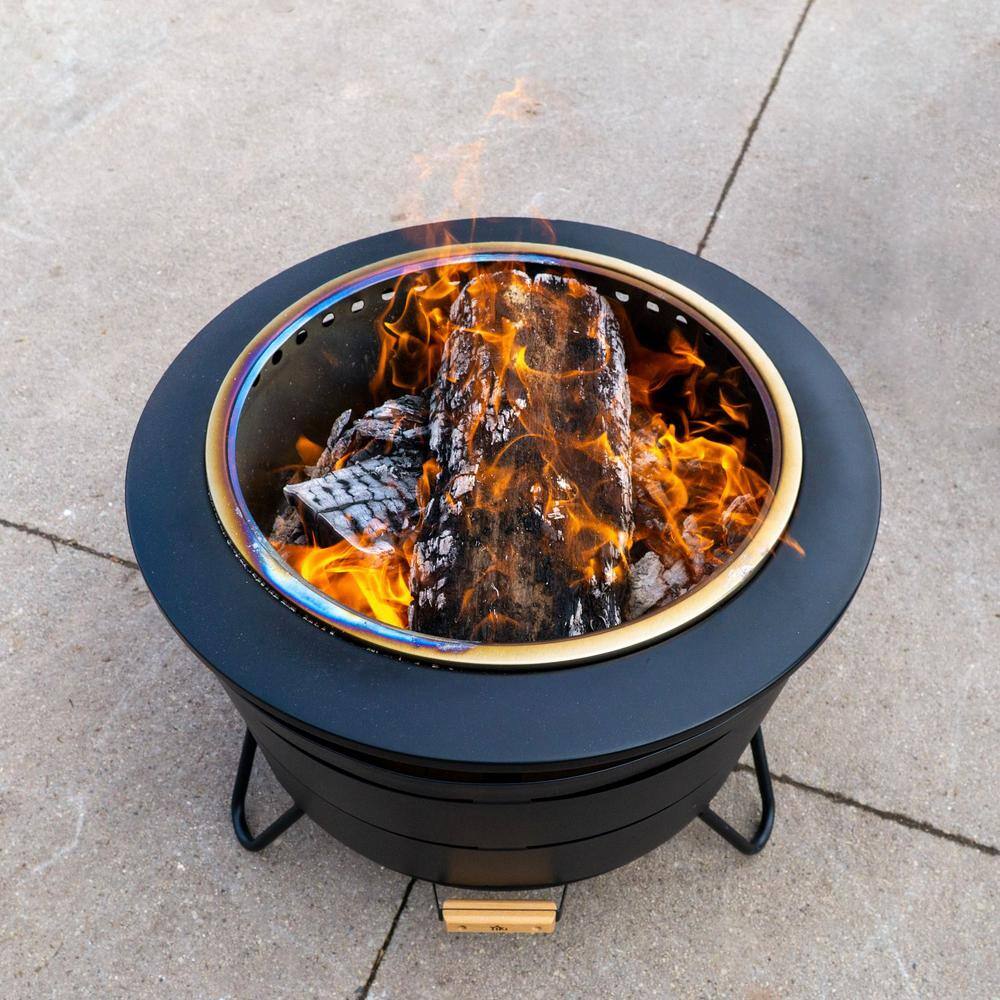 TIKI 27.5 in. Reunion Fire Pit Metal Black 1121001