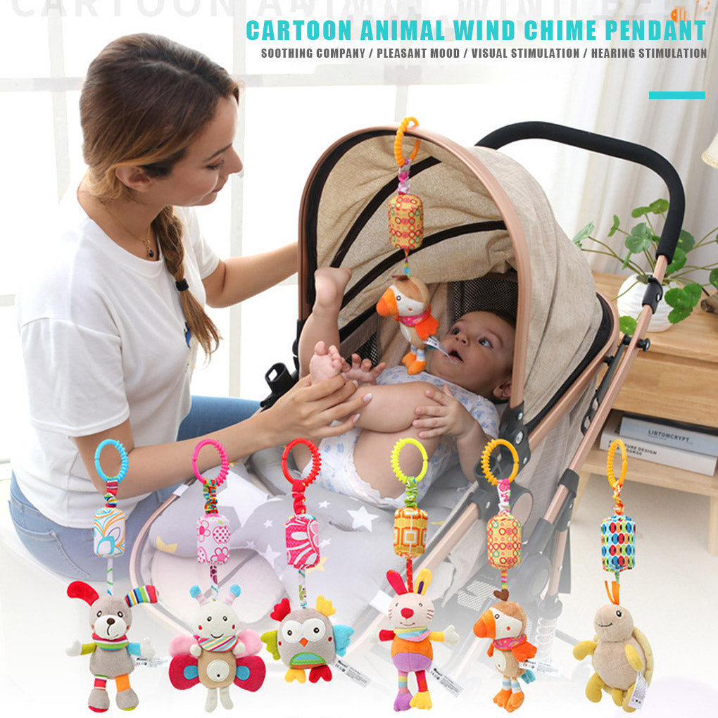 1pcs Cartoon Baby Toys 0\-12 Months Bed Stroller Baby Mobile Hanging Rattles Newborn Plush Infant Toys for Baby Boys Girls Gifts  owl