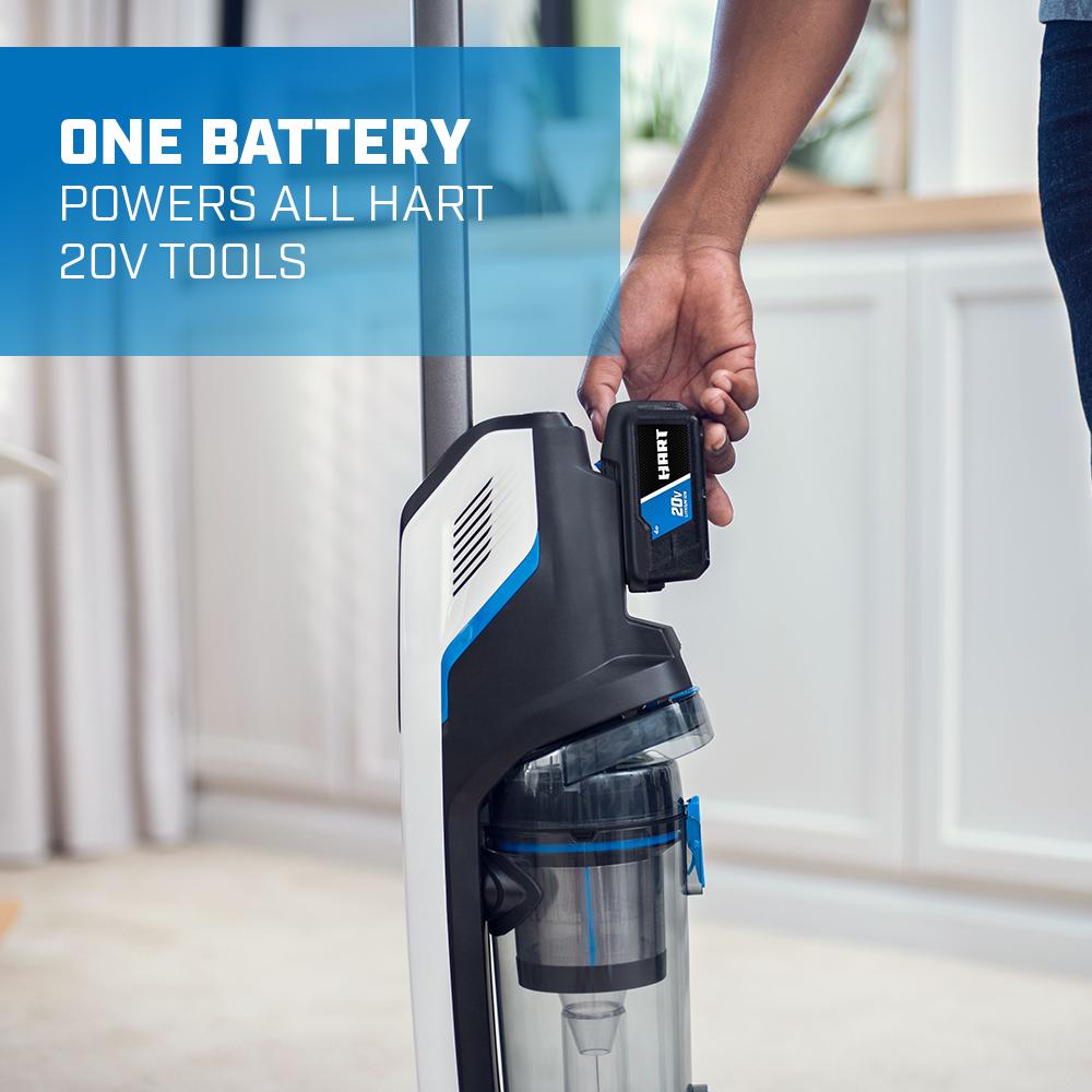 HART 20-Volt High Capacity Cordless Stick Vacuum Kit (1) 20-Volt 4.0AH Lithium-Ion Battery