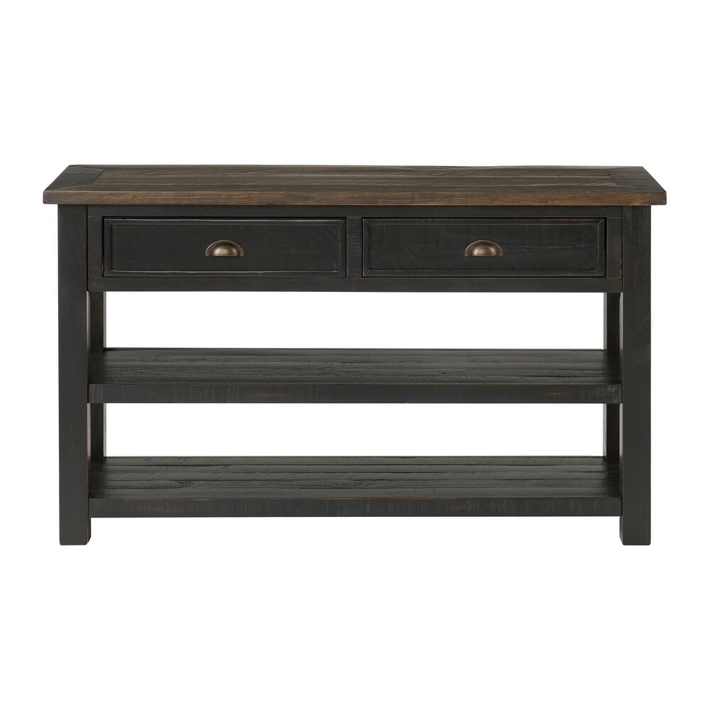 The Gray Barn Downington Solid Wood 2 drawer Sofa Console Table