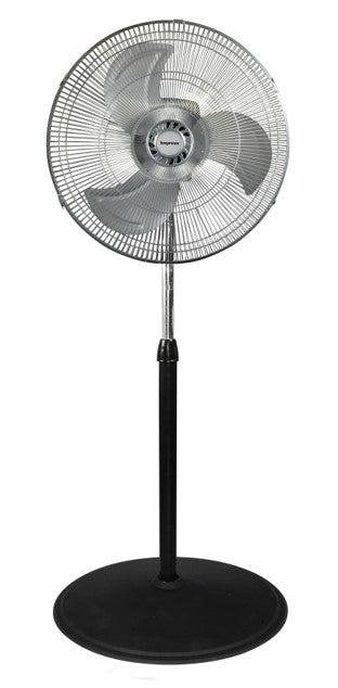 Impress 3-in-1 18-inch hi-speed industrial style high velocity oscillating stand/wall/floor fan with weighted round base- IM-783