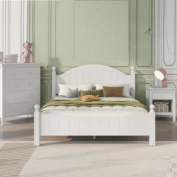 Traditional Concise Style White Bedroom Sets - - 37893687