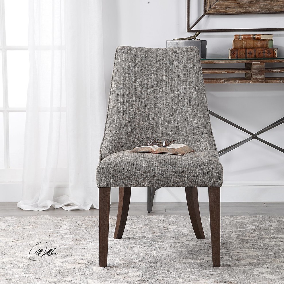 Uttermost Daxton Earth Tone Armless Chair   Transitional   Dining Chairs   by Buildcom  Houzz