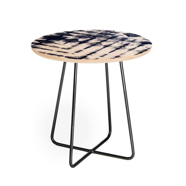 Deny Designs Shibori Tie Dye Side Table (Round or square， 2 leg options)