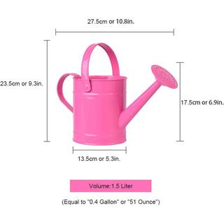 Cubilan 1.5 l Small Bright Pink Watering Can for Indoor Outdoor Plants Cute Little Kids Gardening Watering Cans B08SLWDGZV