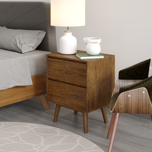 Latte Wood Nightstand Natural - - 35439248