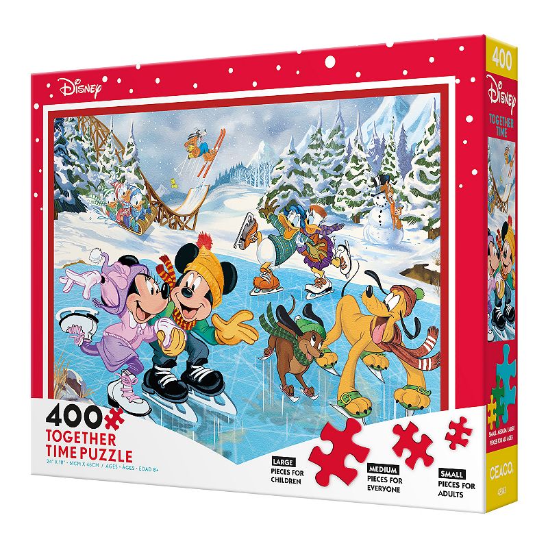 Together Time Puzzle Mickey and Minnie Skating Puzzle