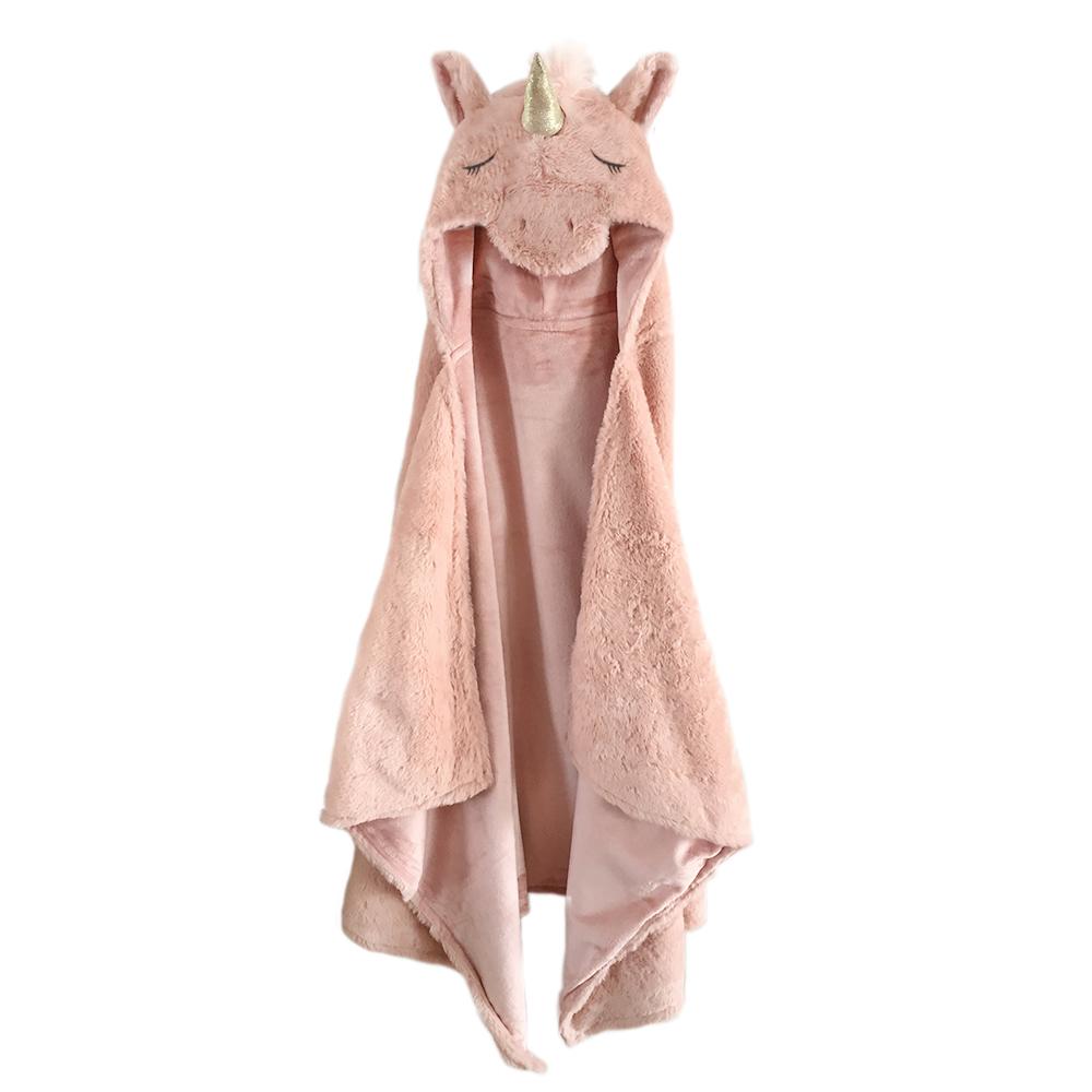 Uliana Plush Unicorn Hooded Blanket