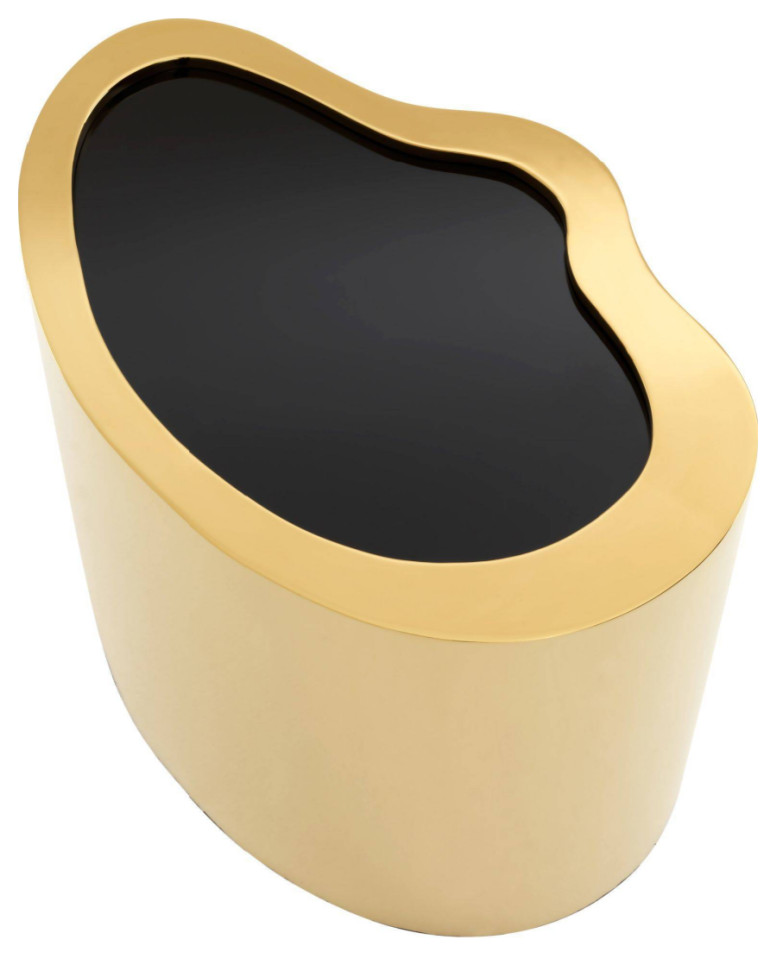 Gold  ampBlack Side Table  Eichholtz Gibbons   Contemporary   Side Tables And End Tables   by Oroa   Distinctive Furniture  Houzz