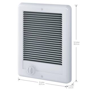 Cadet 120-volt 1500-watt Com-Pak In-wall Fan-forced Electric Heater in White with Thermostat CSC151TW