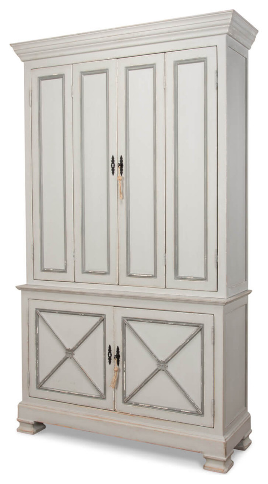 Tall Provincial Painted Cabinet   French Country   Accent Chests And Cabinets   by English Georgian America  Houzz