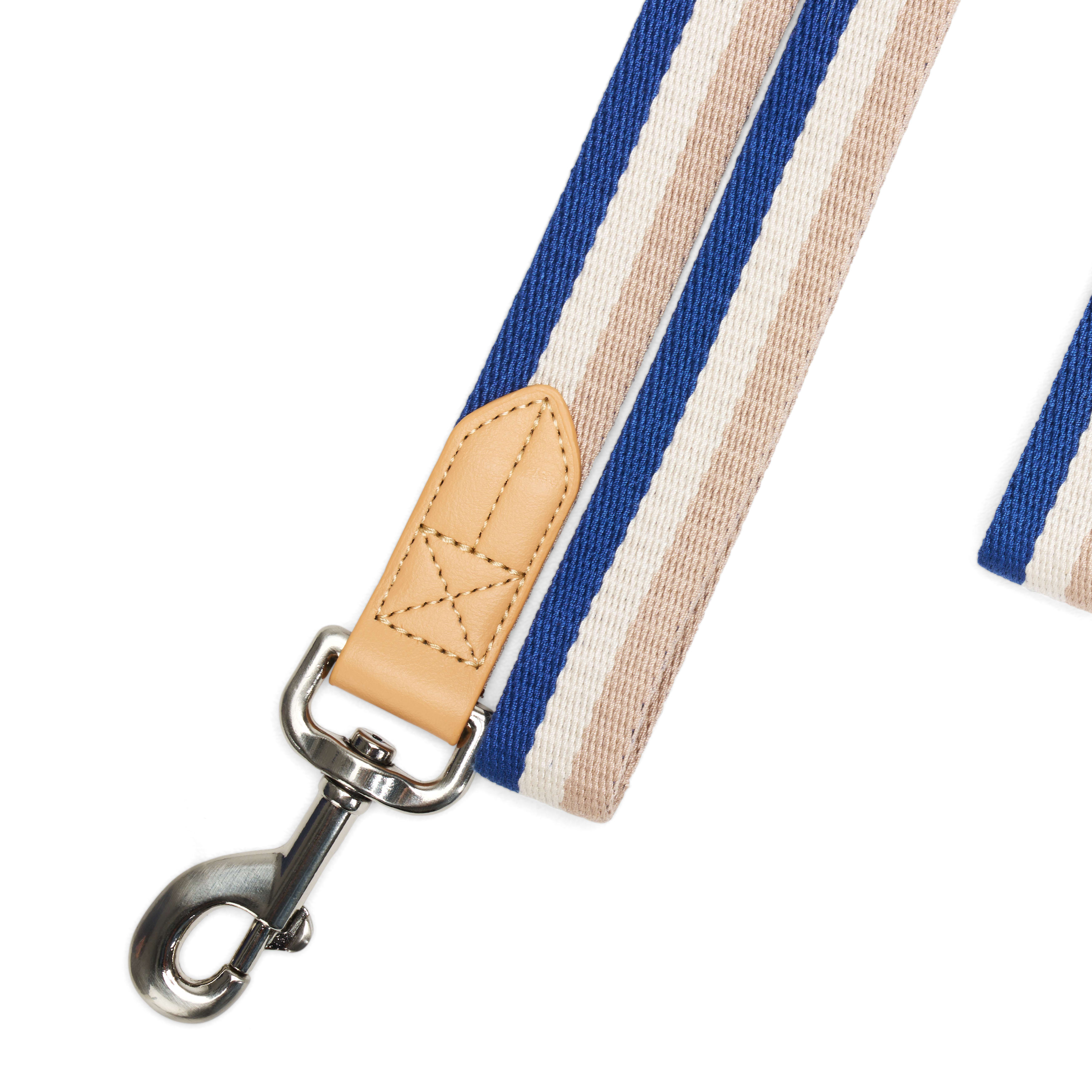 YOULY Blue  Tan Stripe Dog Leash， 6 ft.