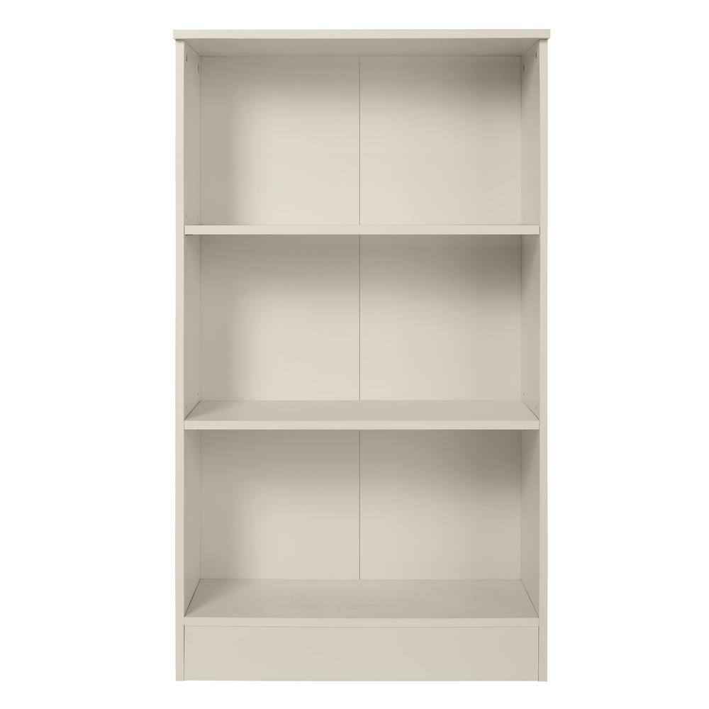 StyleWell 43 in. Off White 3-Shelf Basic Bookcase with Adjustable Shelves HS202006-33WTE