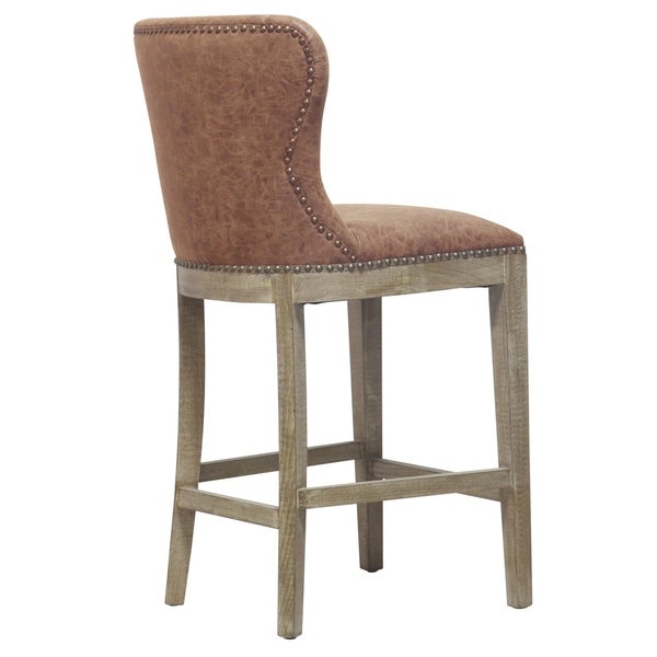 Dorsey Brown and Grey Nubuck Counter Stool