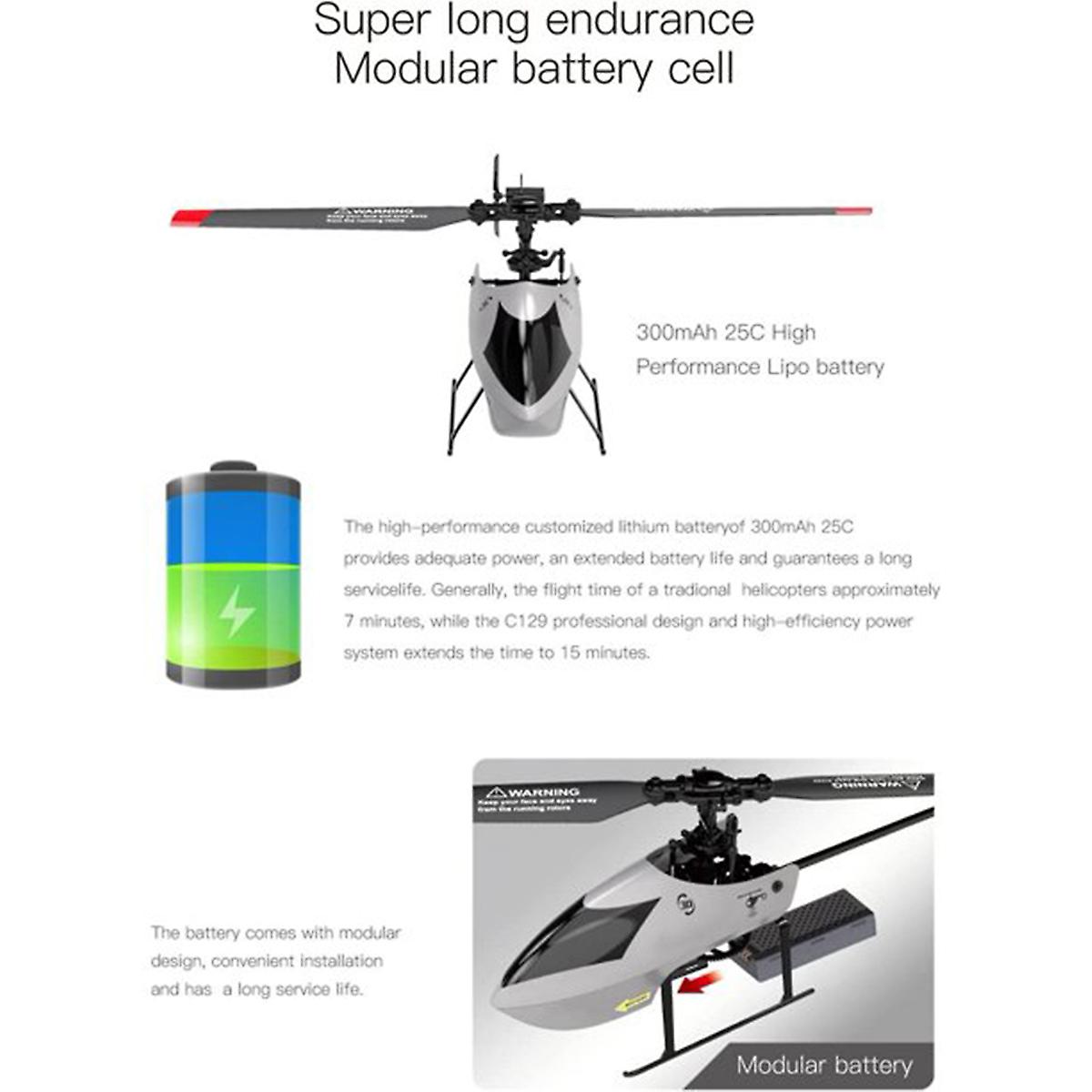 2.4ghz Remote Control Helicopter 6-axis Gyroscope Stabilization Aileronless Remo