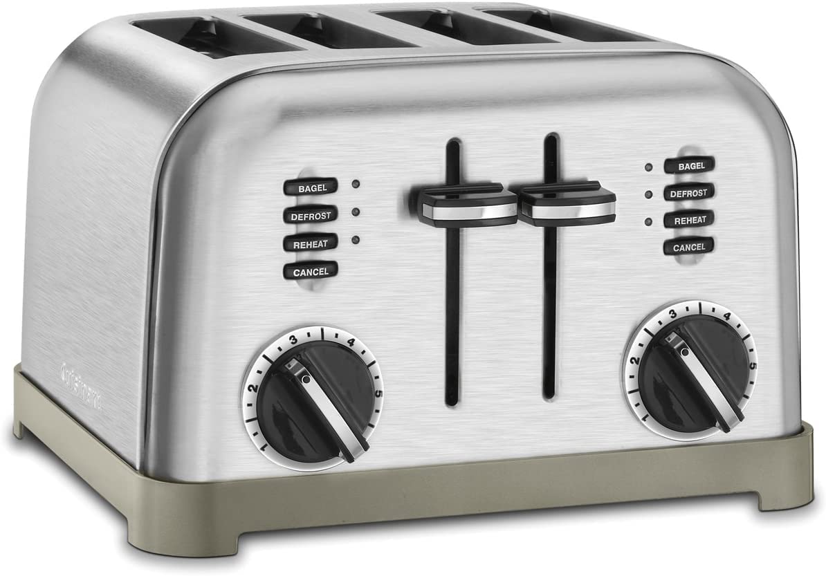 Cuisinart CPT-180P1 Metal Classic 4-Slice Toaster， Brushed Stainless