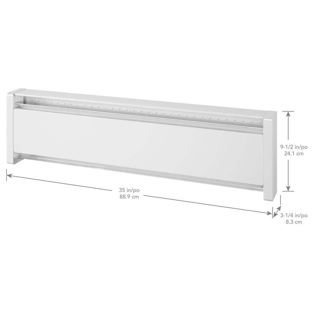 Cadet 35 in 120volt 500watt SoftHeat Hydronic Electric Baseboard Heater in White