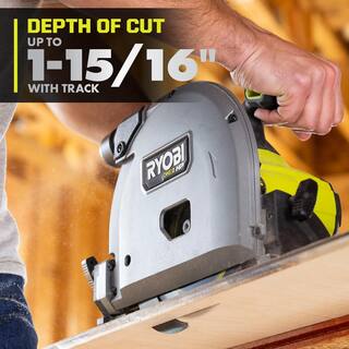 RYOBI ONE+ HP 18V Brushless Cordless 6-12 in. Track Saw Kit with 4.0 Ah HIGH PERFORMANCE Battery and Charger PTS01K