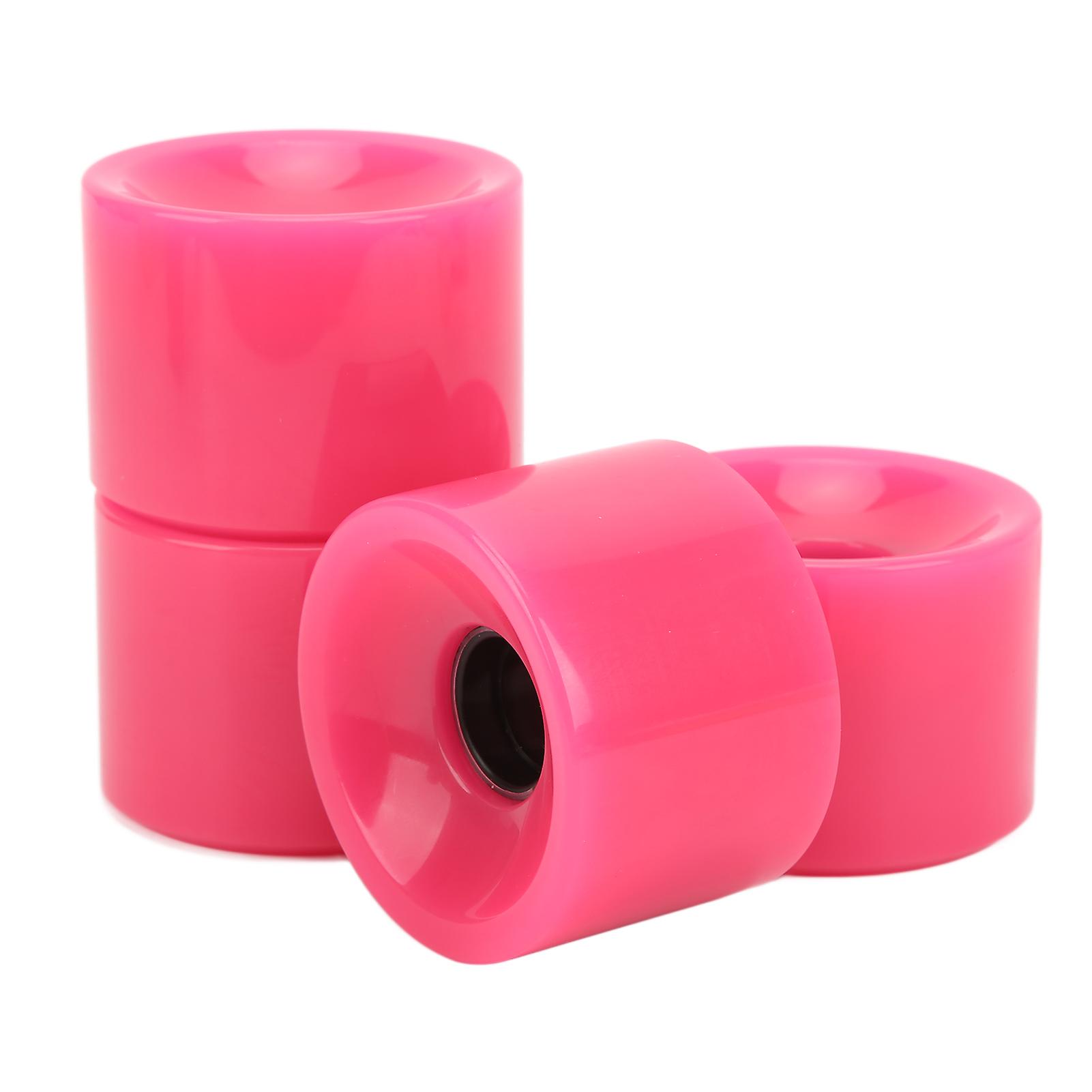 4pcs Scooter Wheels Balanced Safe Riding Strong Grip Durable Without Cracking Scooter Accessoriesrose Red