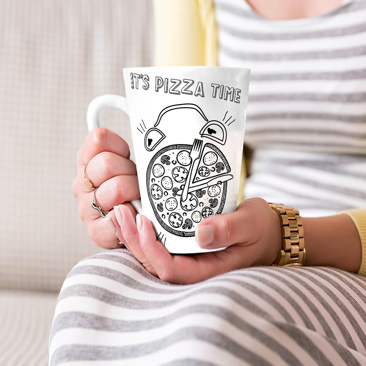 Pizza Time Junk Joke NEW White Tea Coffee Ceramic Latte Mug 17 oz | Wellcoda