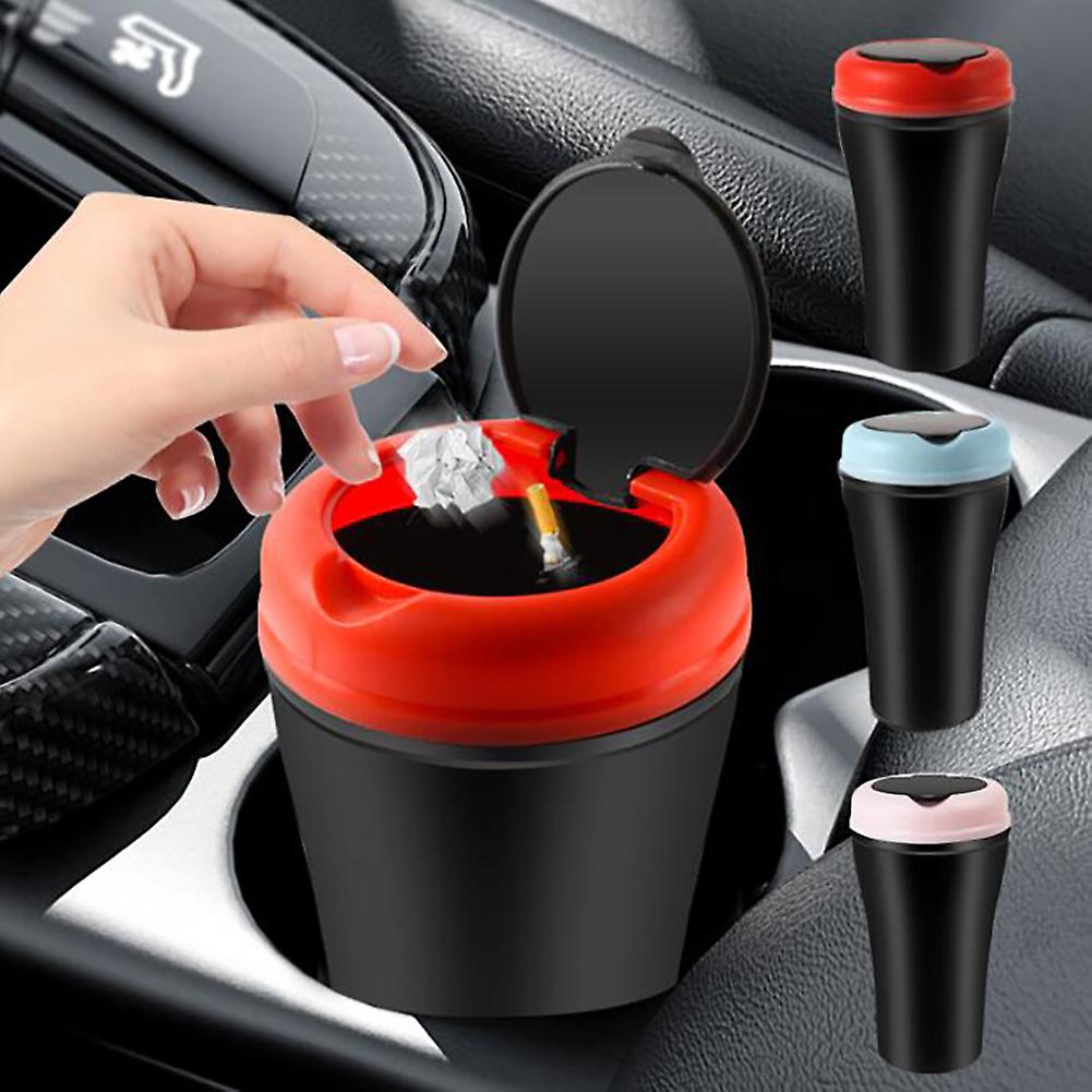 Car Trash Can Cup Holder Creative Coke Cup Portable Mini Trash Can Car Accessories Trash Storage Container Pink