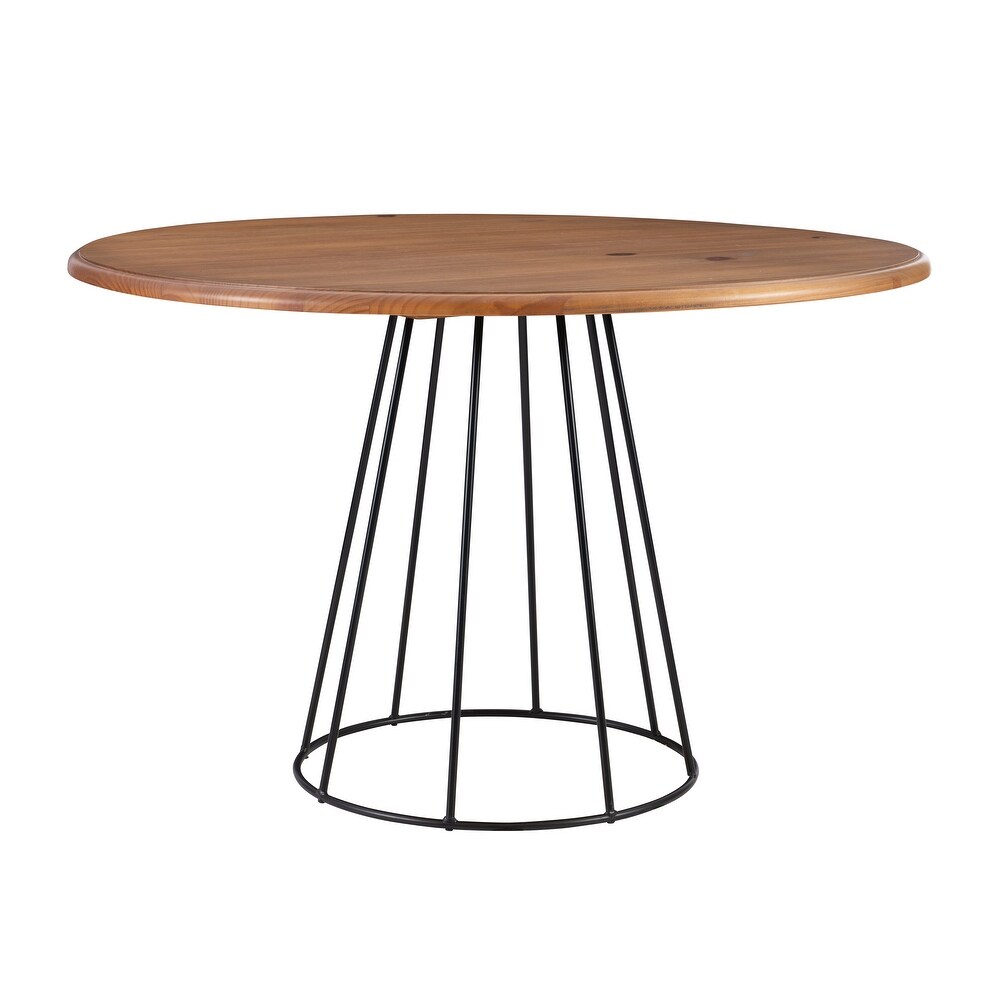 Saloma Round Dining Table   Black