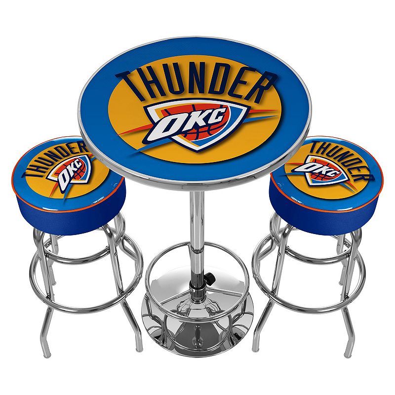 Oklahoma City Thunder Ultimate Gameroom Combo 3-pc. Pub Table and Stool Set