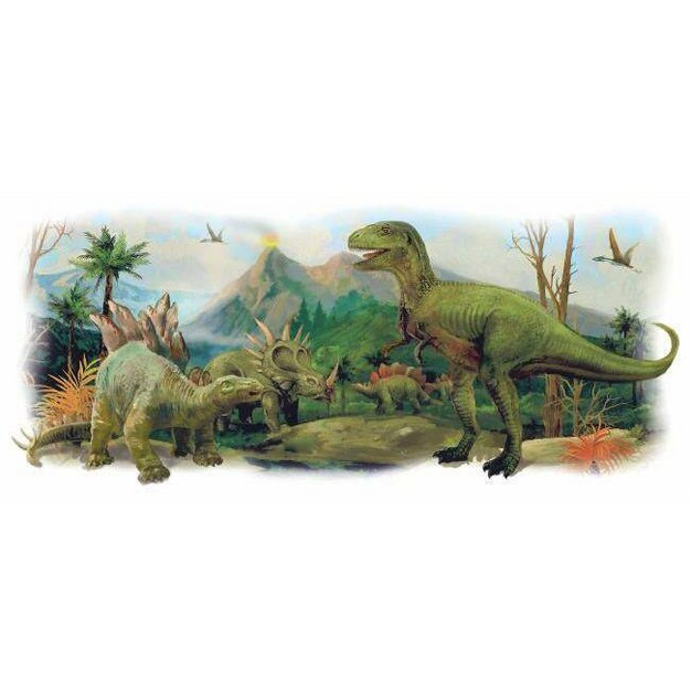 Giant Dinosaurs Scene Peel And Stick Wall Graphic Roommates