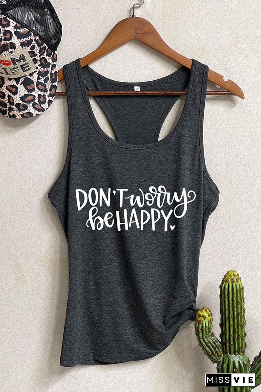 Don't Worry Be Happy Sleeveless Tank Top Wholesale