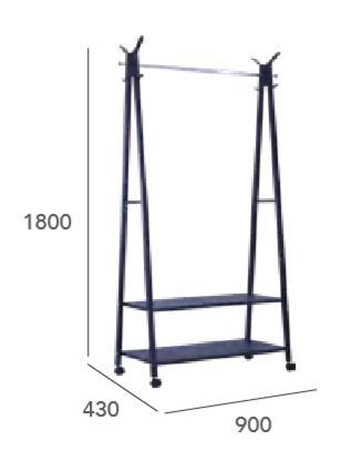 HIYAN Portable Clothing Stand in Black