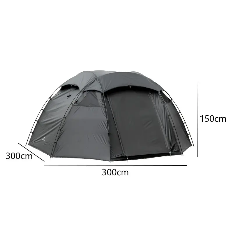 Outdoor 210t Anti Tear Seams Dome Ball Waterproof Windproof Hiking Beach Layer Out Camping Clamping Black Tent