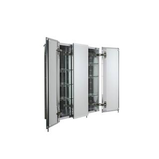 Croydex 30 in. W x 26 in. H Frameless Aluminum Recessed or Surface-Mount Bathroom Medicine Cabinet with Easy Hang System WC101869YW